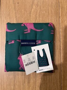 Rare NWT BAGGU x J.Crew Kangaroo Print Reusable Bag